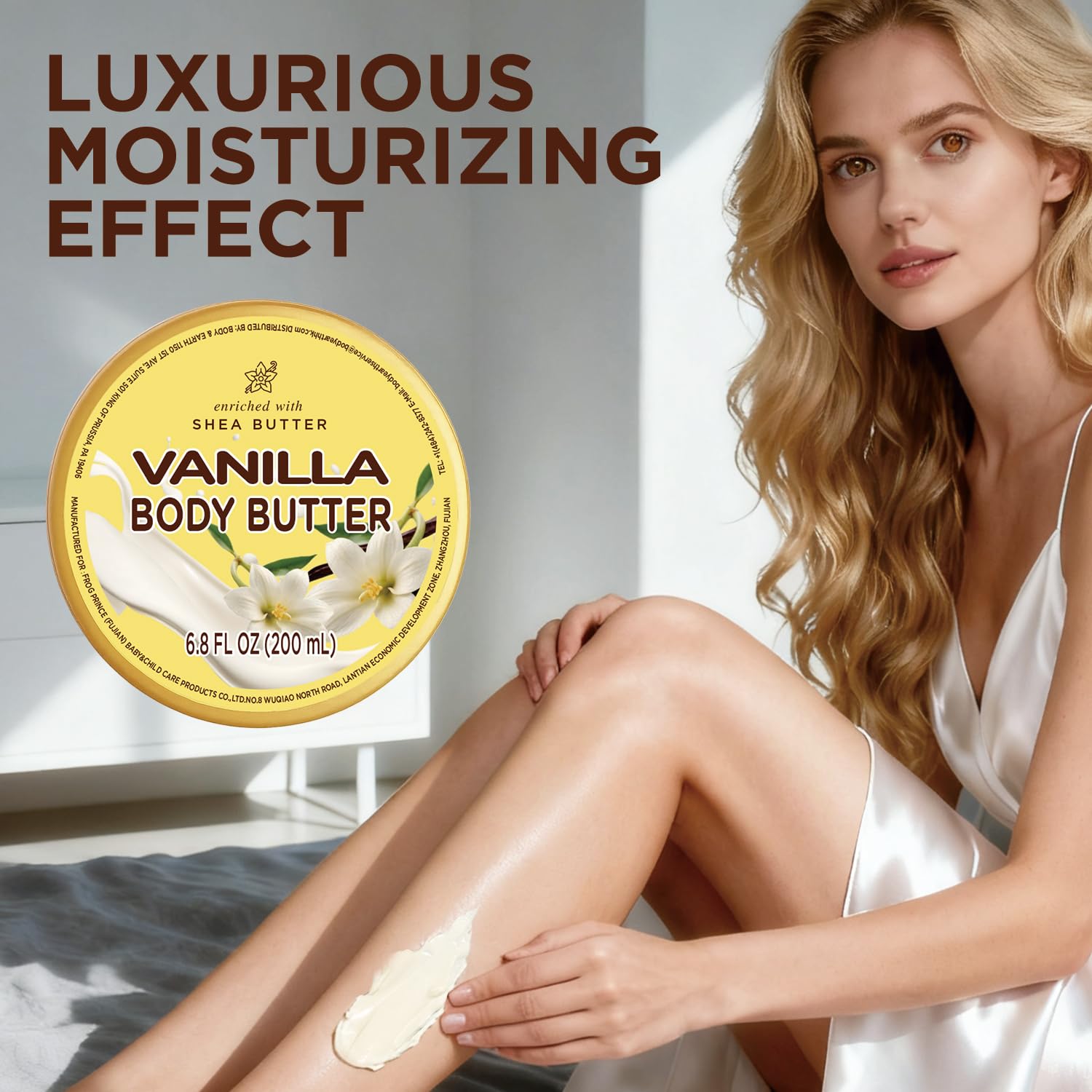 Embleaf Vanilla Body Butter, fragancia de vainilla duradera para bienestar diario.