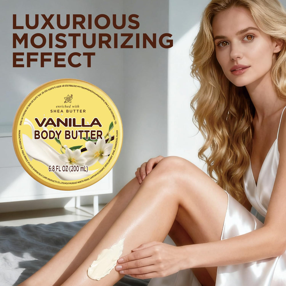 Embleaf Vanilla Body Butter, fragancia de vainilla duradera para bienestar diario.