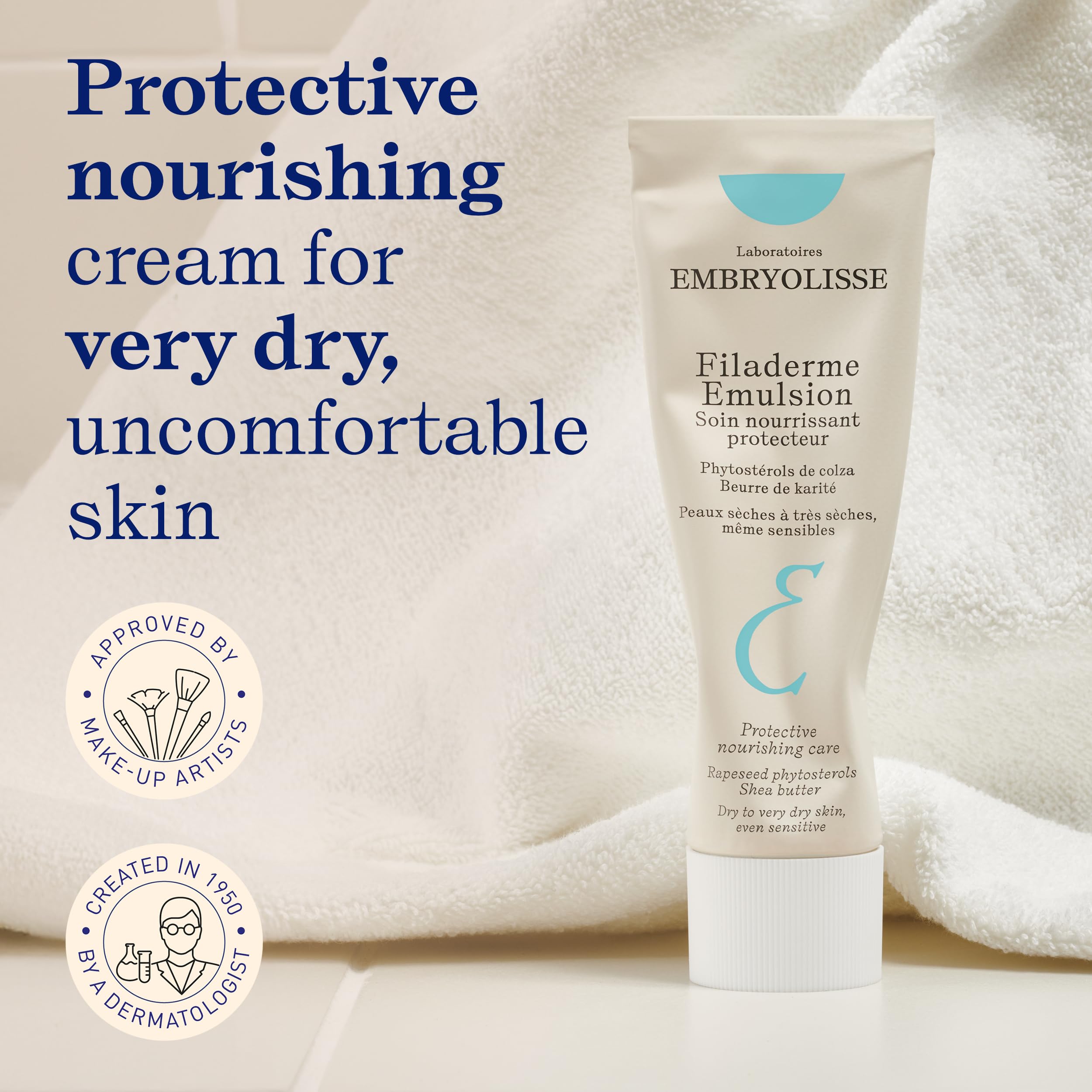 Filaderme Emulsion, textura suave lista para aplicar en la piel.
