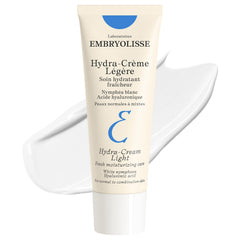 Embryolisse Hidra-Crema Ligera en envase de aluminio, hidratación suave para piel normal a mixta.