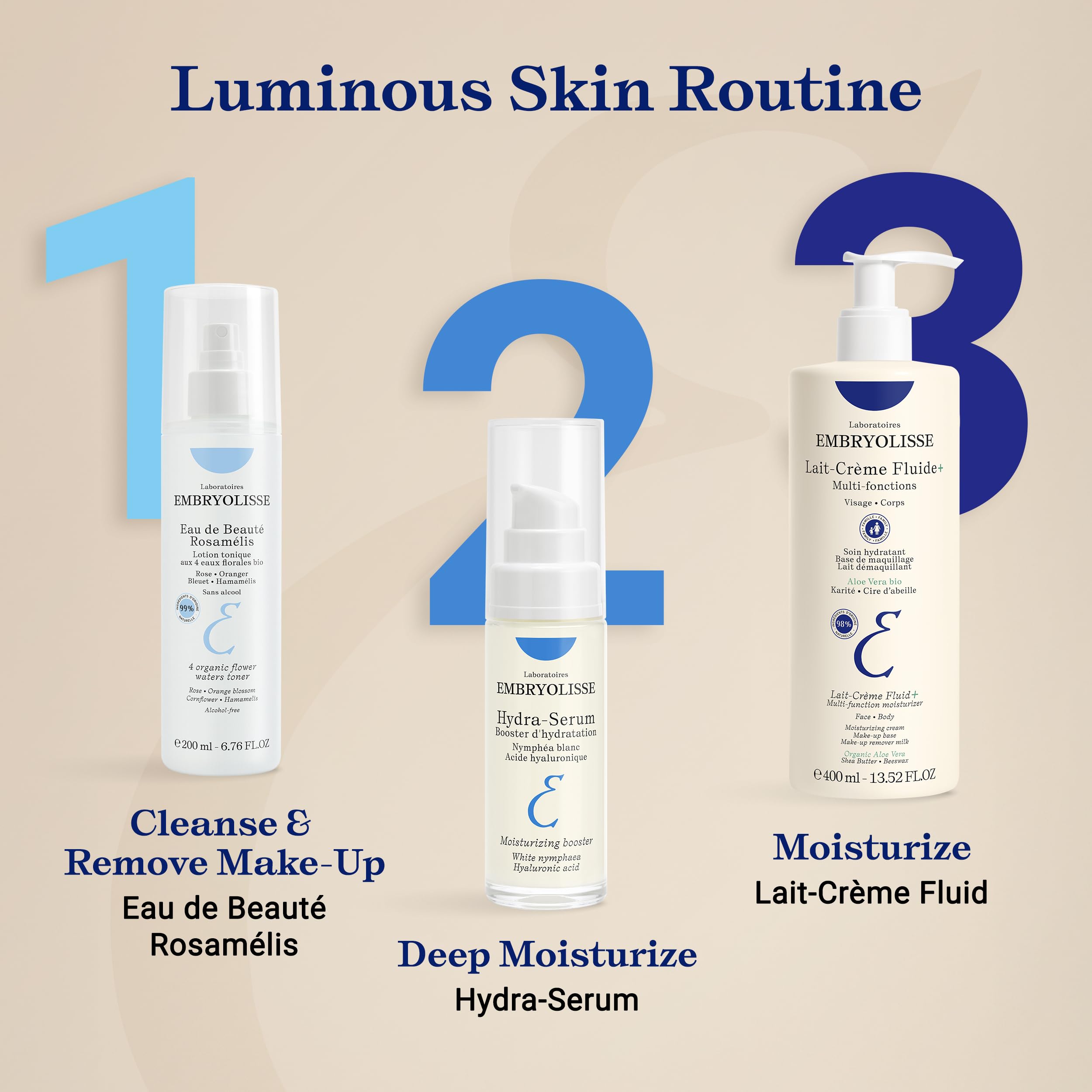 Rutina de mañana rápida y suave con Hydra-Serum.