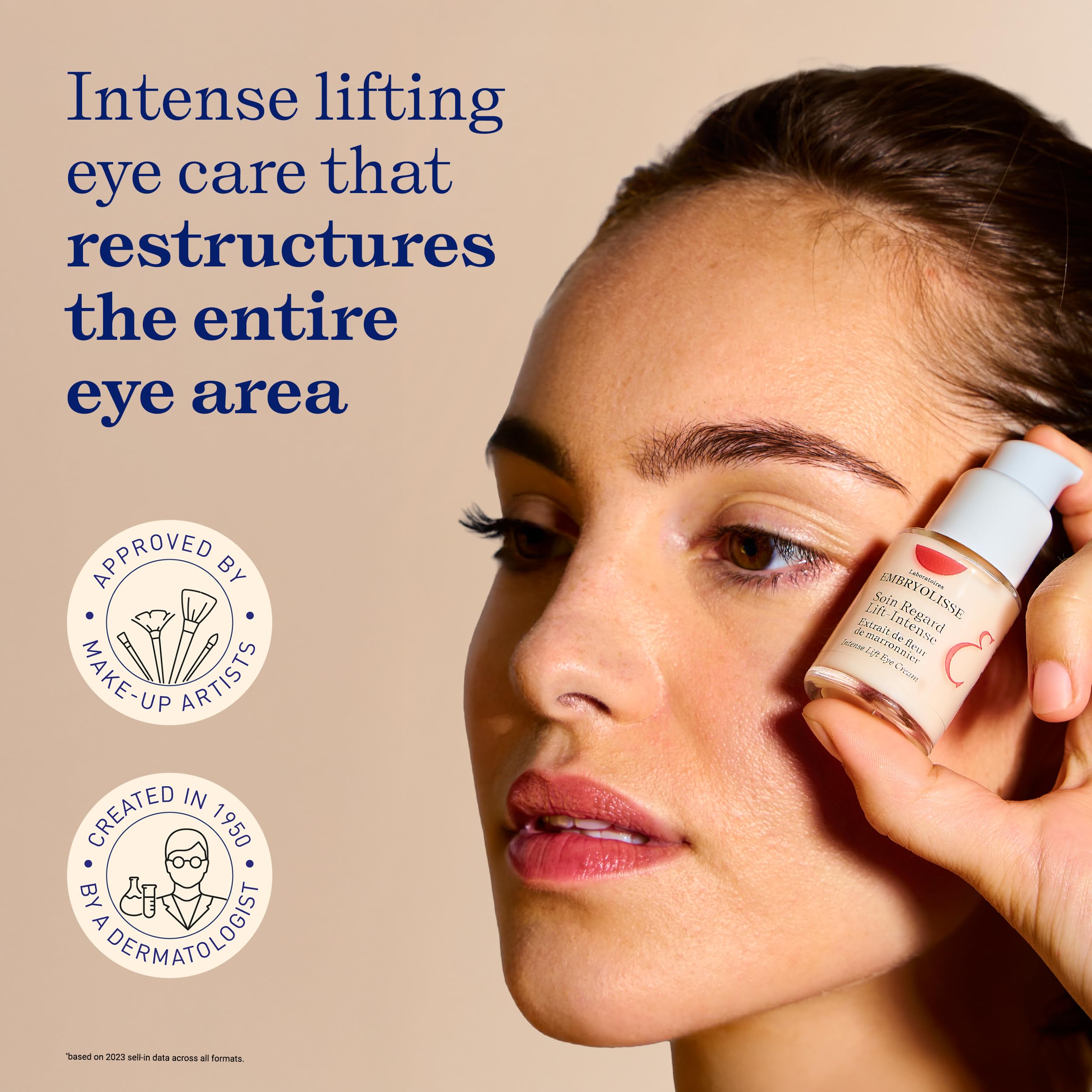 Textura cremosa suave de Embryolisse Intense Lift Eye Cream para aplicar con facilidad.