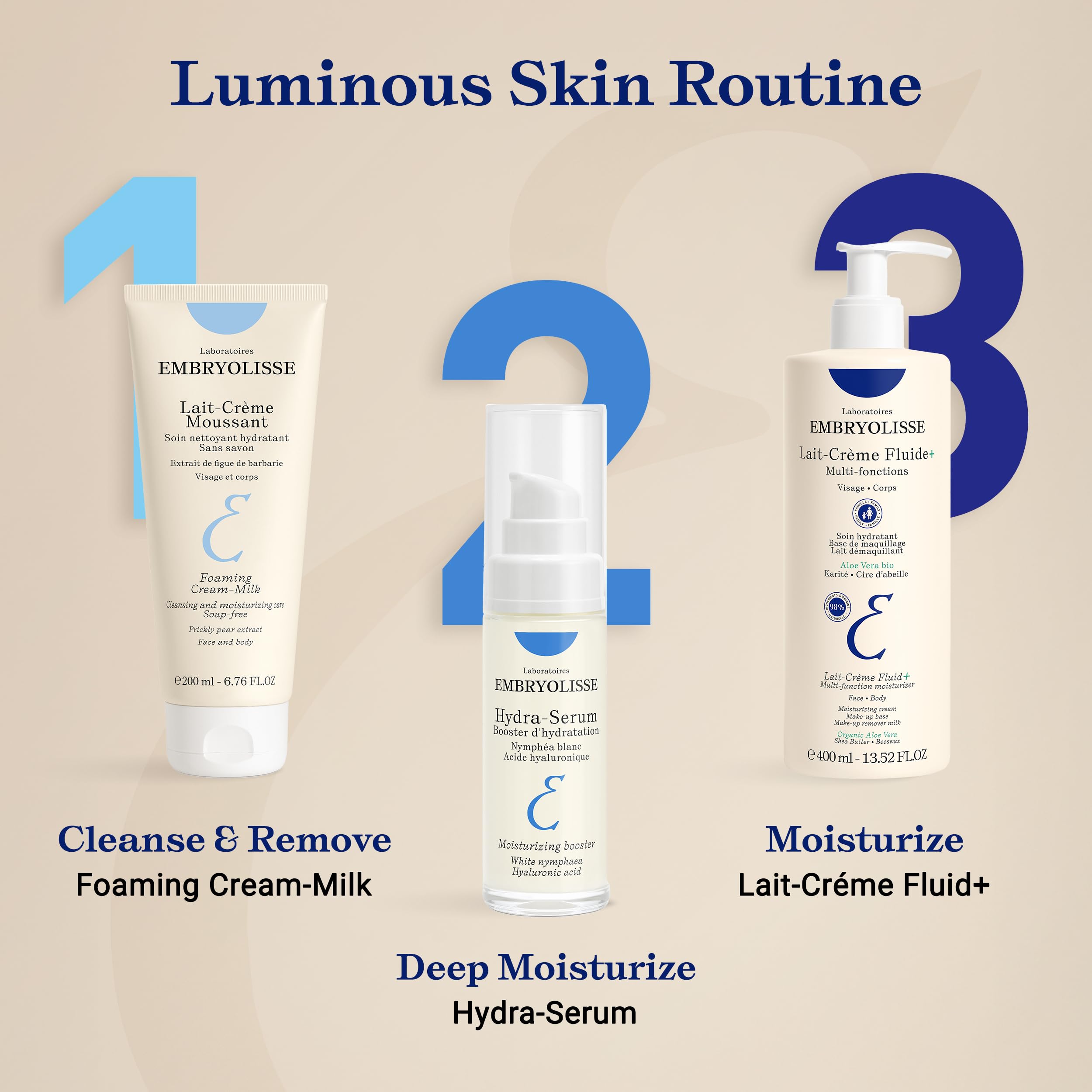 Texture non grasse et absorption rapide pour usage quotidien