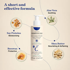 Con manteca de karité, Embryolisse Lait Creme Fluid nutre la piel suavemente.