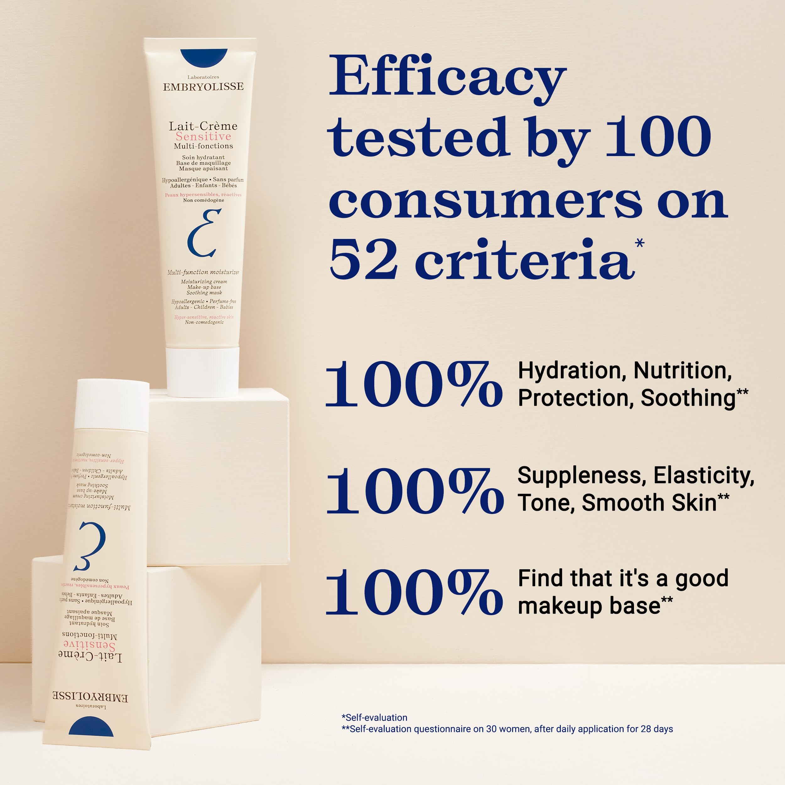 Embryolisse Lait Crème Sensitive: aloe vera y karité para hidratación natural.
