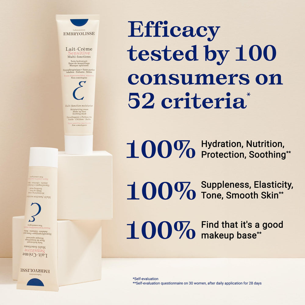 Embryolisse Lait Crème Sensitive: aloe vera y karité para hidratación natural.