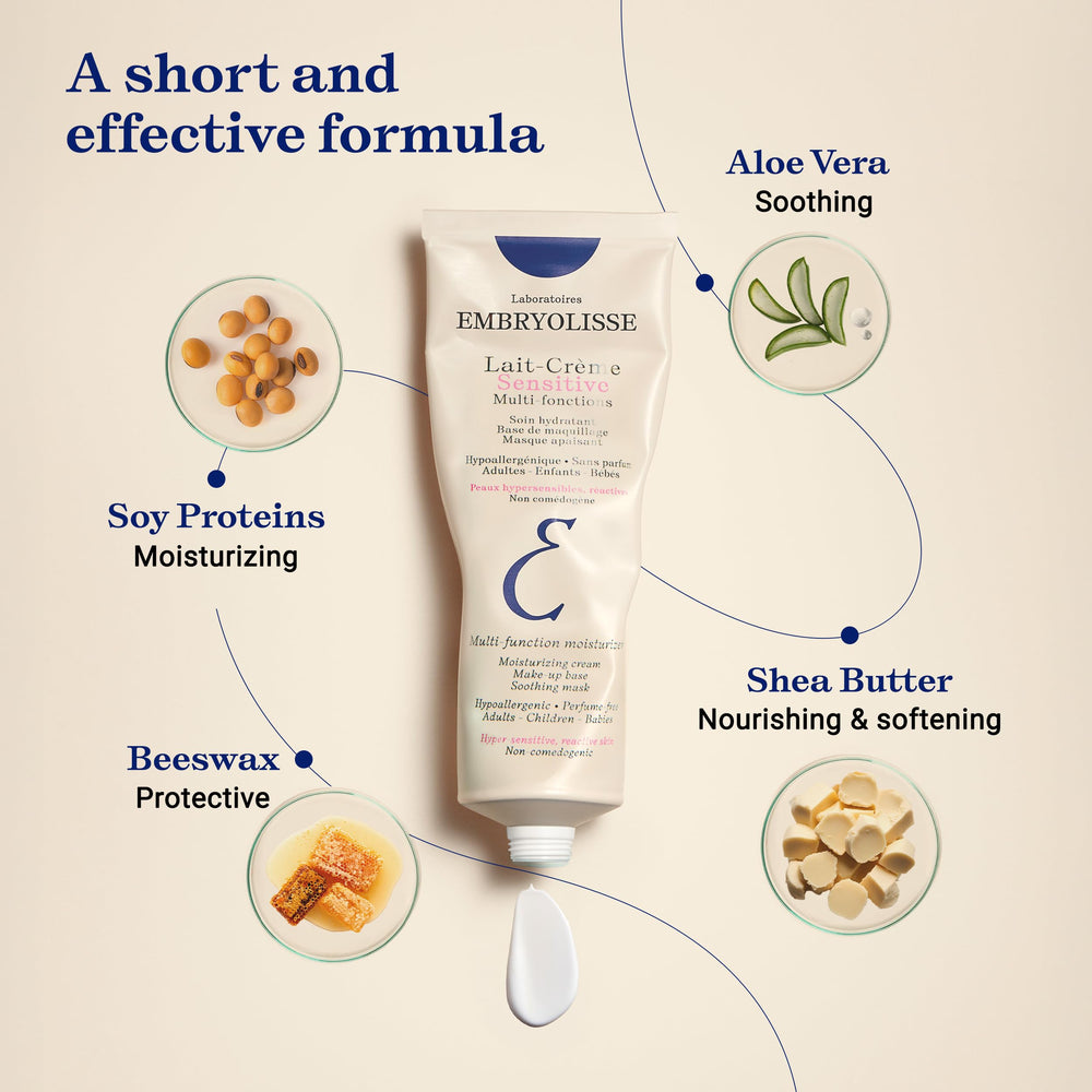 Embryolisse Lait Crème Sensitive: cuidado facial y corporal suave para piel sensible.