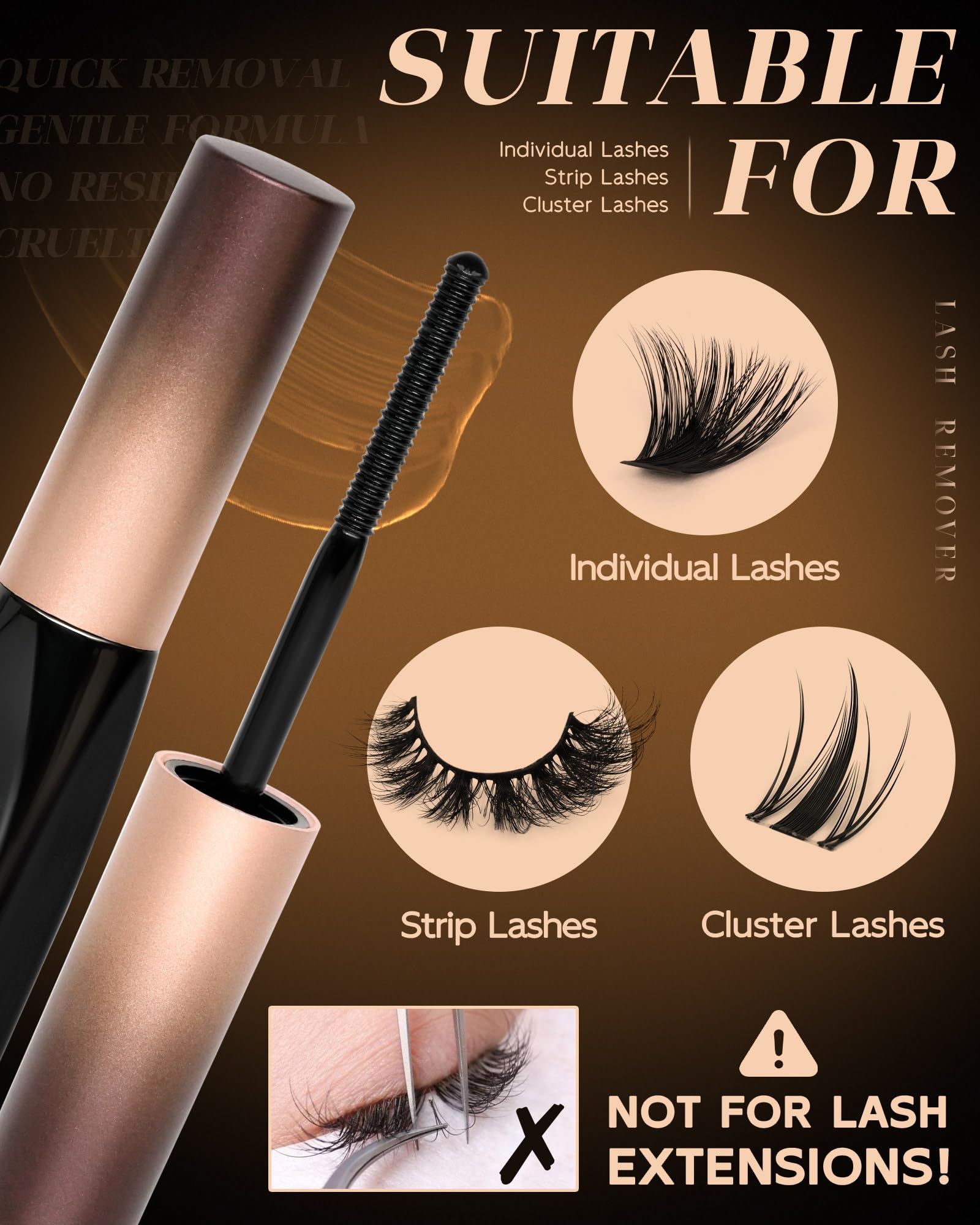 Cepillo espiral EMEDA para remover adhesivo de pestañas, aplicación suave y uniforme.