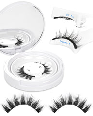 EMEDA estilo natural con pestañas magnéticas dobles y aplicador incluido para uso rápido.