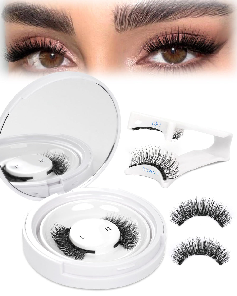 EMEDA Natural Look kit: pestañas magnéticas para uso diario y reutilizables.