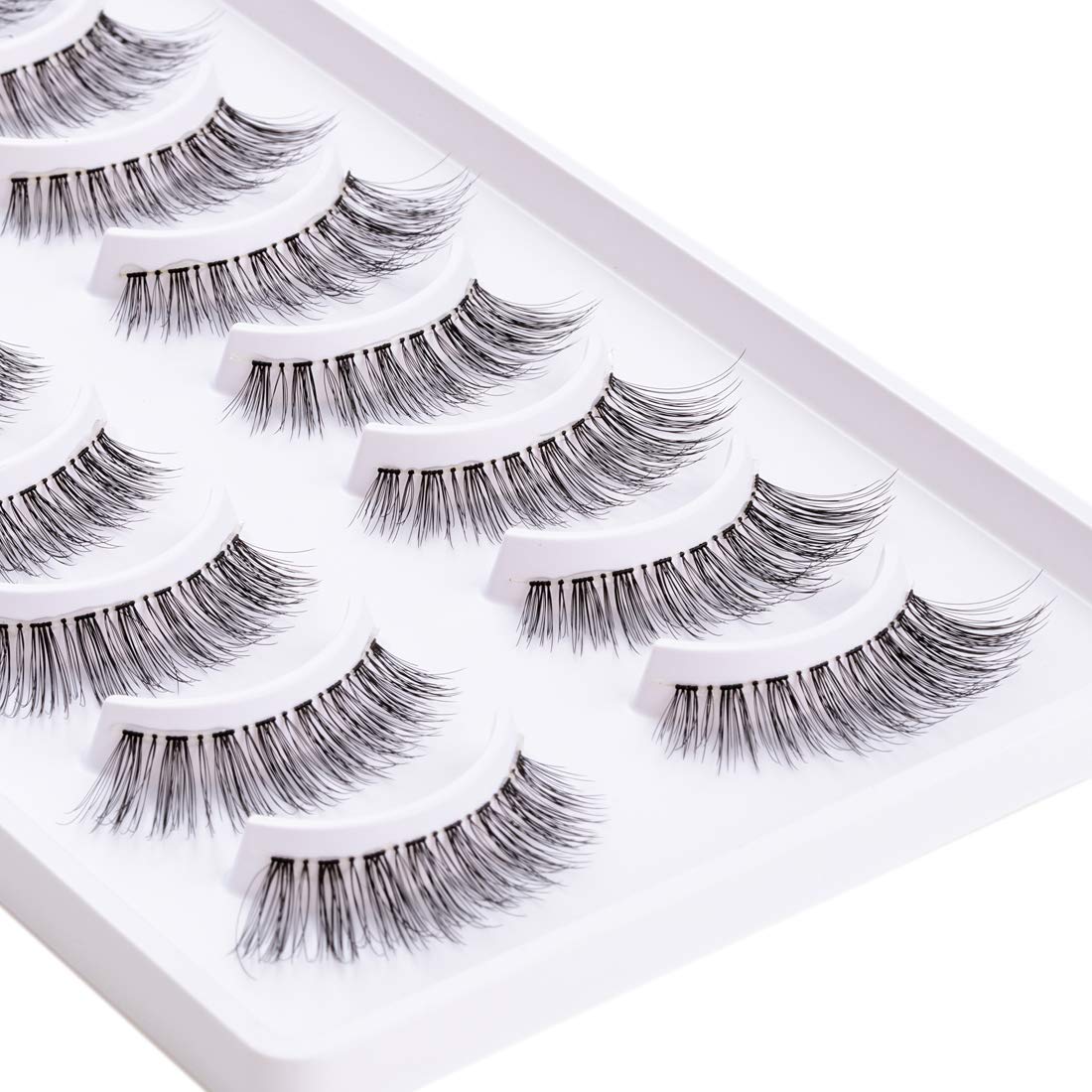 Pestañas naturales EMEDA con efecto ojo felino 12mm para mirada definida