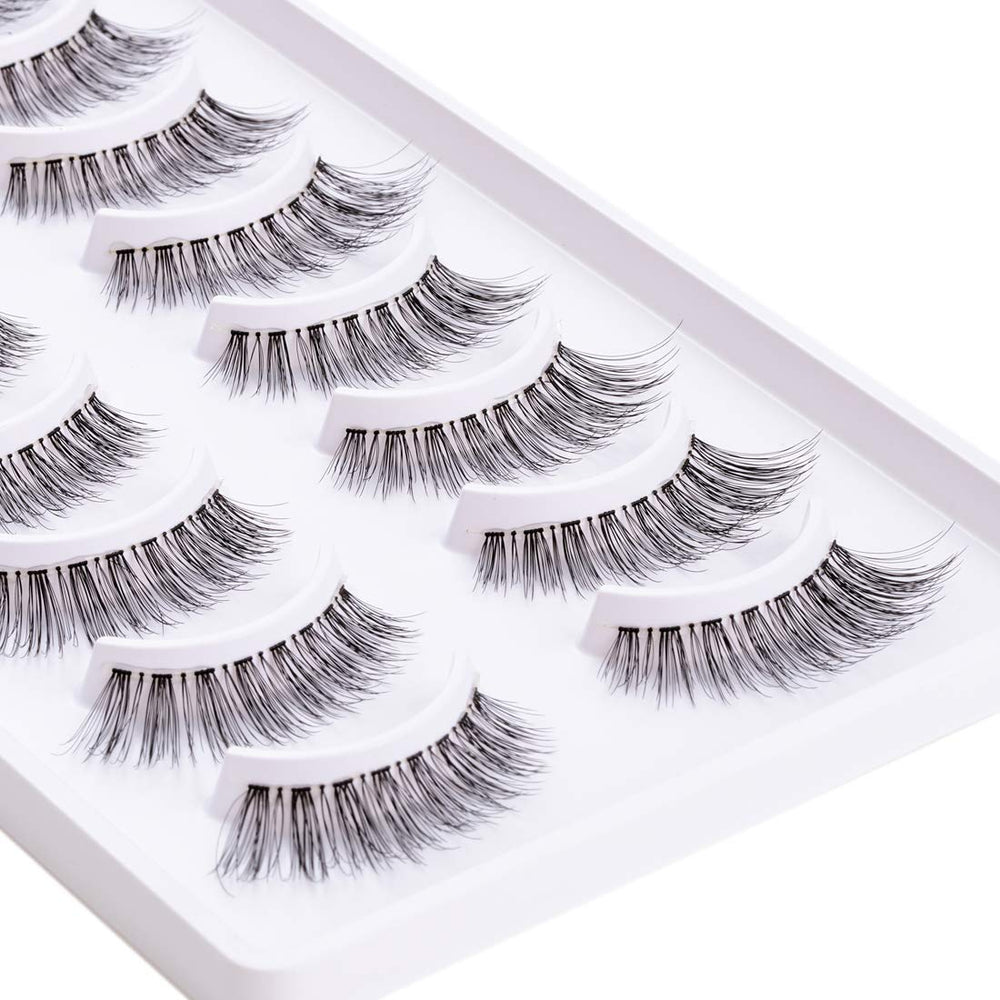 Pestañas naturales EMEDA con efecto ojo felino 12mm para mirada definida