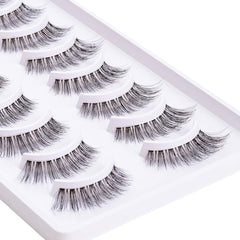 Pestañas naturales EMEDA con efecto ojo felino 12mm para mirada definida