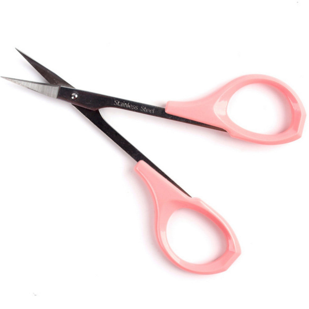 EMILYSTORES tijeras para cejas curvas de 4 pulgadas, corte preciso para cejas.