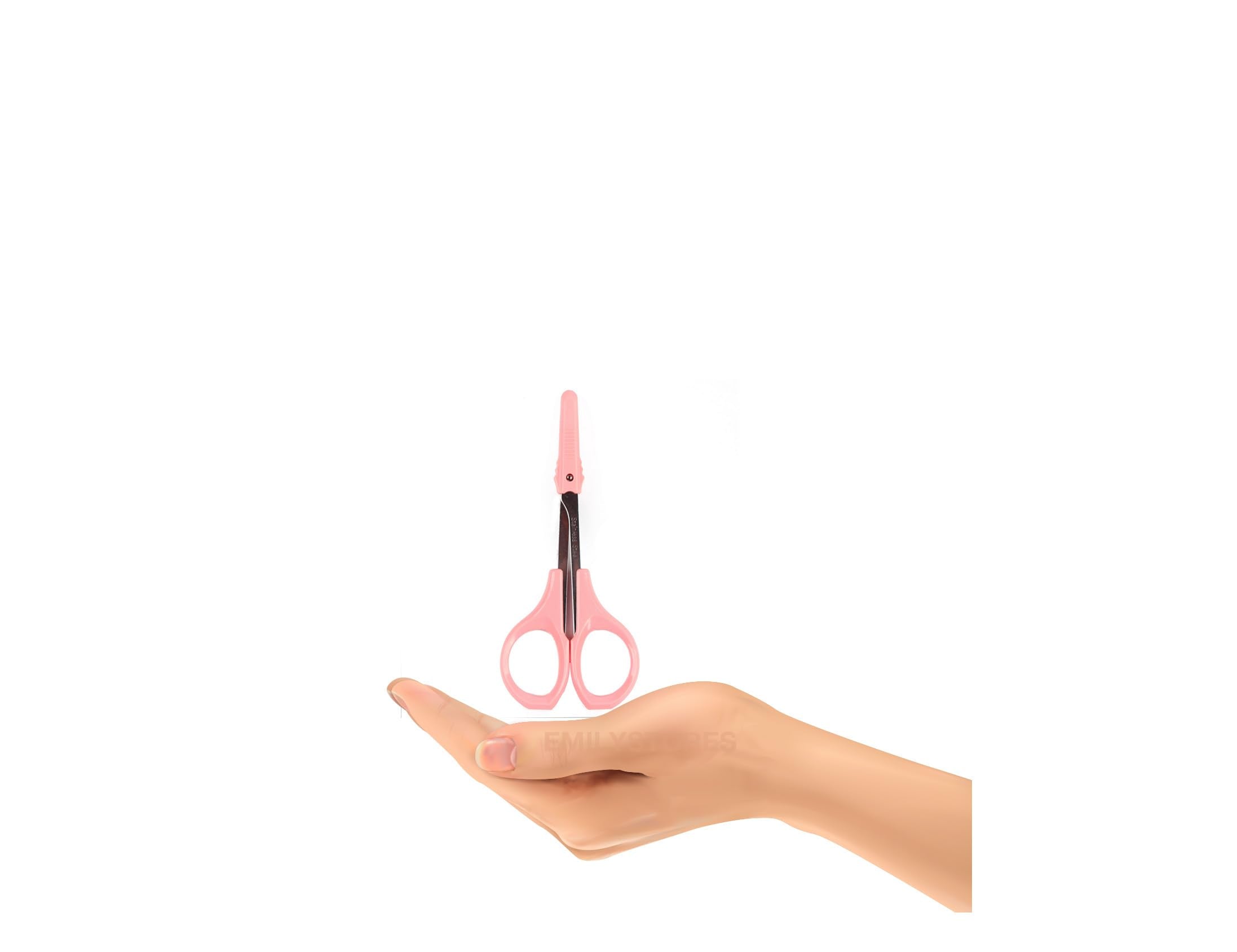 EMILYSTORES tijeras para uso diario en cejas y detalles pequeños.