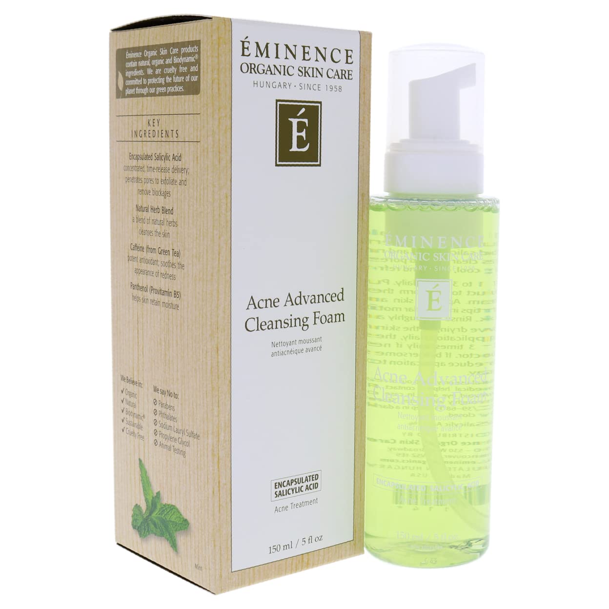 Eminence Acne Advanced con ingredientes naturales para equilibrar la piel propensa al acné