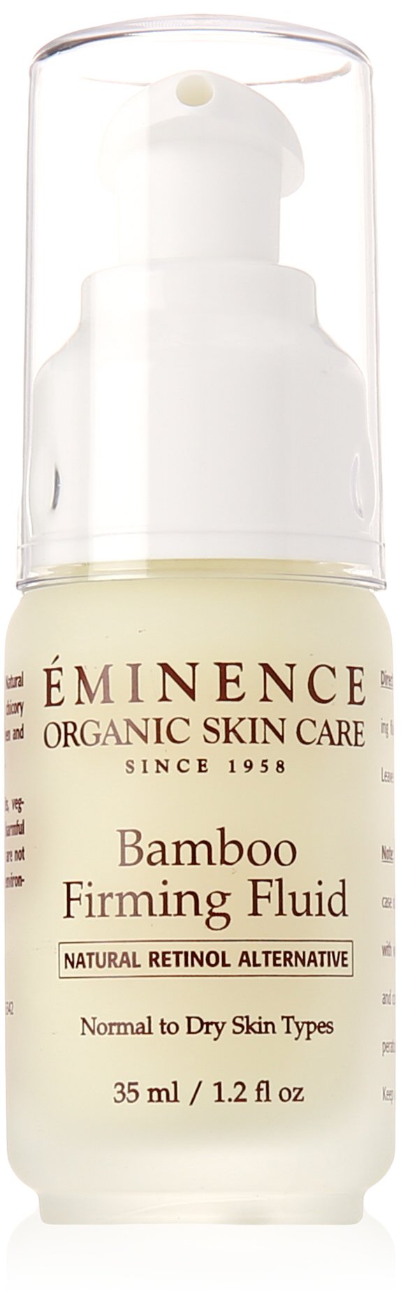 Eminence Bambú Fluido Reafirmante, botella de 35 ml para hidratación y firmeza.