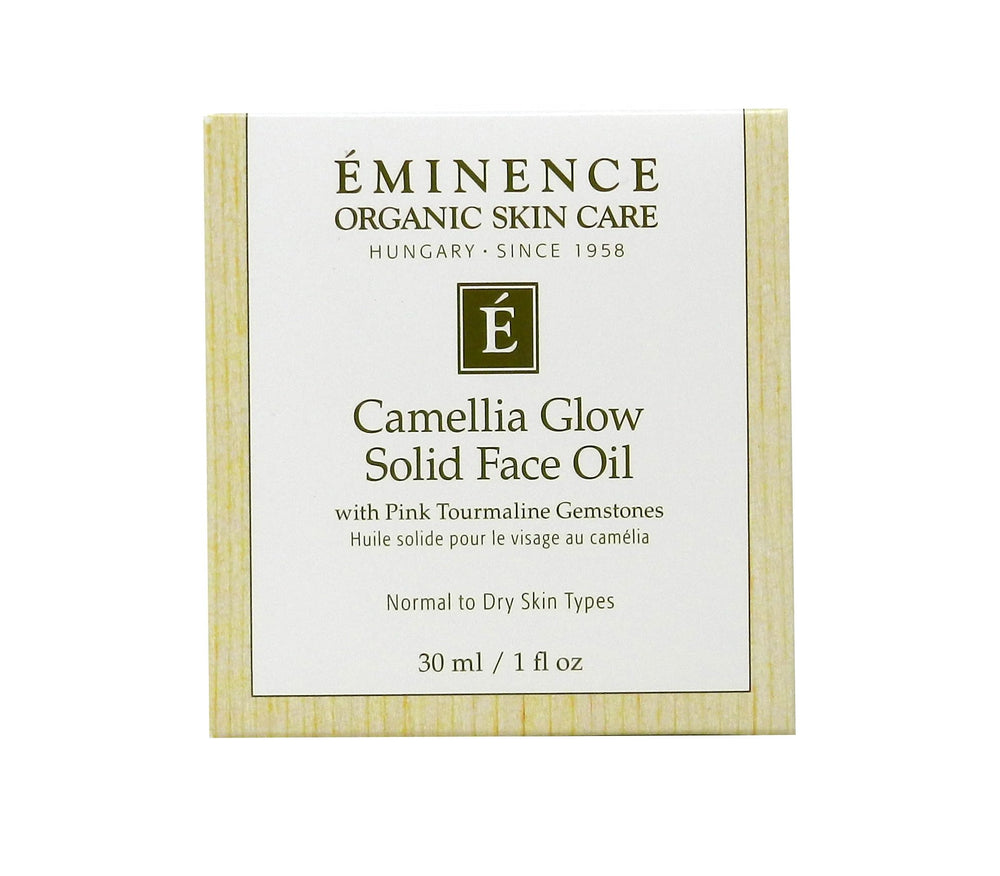 Eminence Camellia Brillo: textura al aplicar en la palma facilita hidratación rápida.