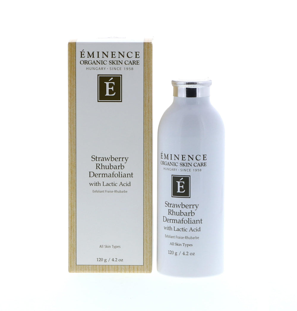Dermafoliant Eminence con fresa y ruibarbo, textura granulada para exfoliar suavemente la piel