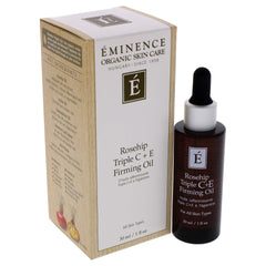 Eminence soin visage Rosehip Triple C+E, routine hydratante pour un éclat discret.