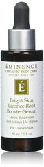 Sérum Eminence en botella para iluminación de la piel con raíz de regaliz.