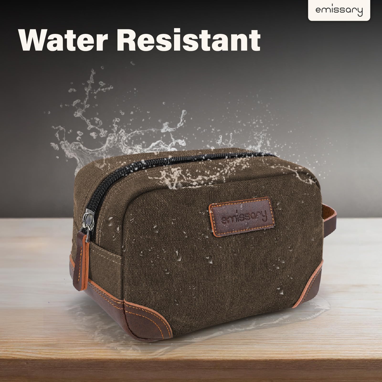 emissary bolsa de viaje para aseo, lista para viajar.