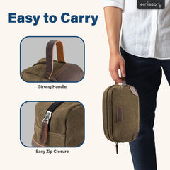 Kit de viaje Emissary para baño, tamaño compacto con gran capacidad.