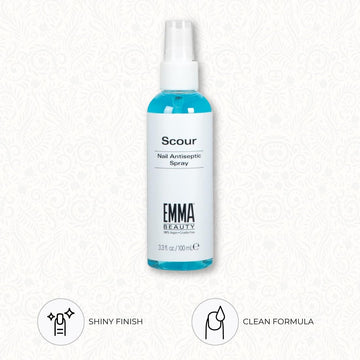 EMMA Beauty Scour Nail: fórmula vegana y libre de crueldad para cuidado responsable.