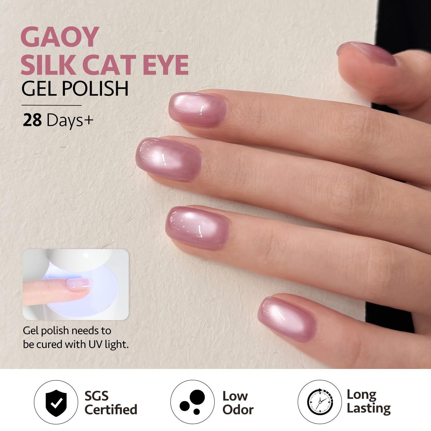 GAOY empaque compacto que contiene gel y imán para uñas