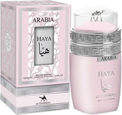 Emper Arabia Haya, botella fragancia elegante para mujeres, aroma floral duradero.