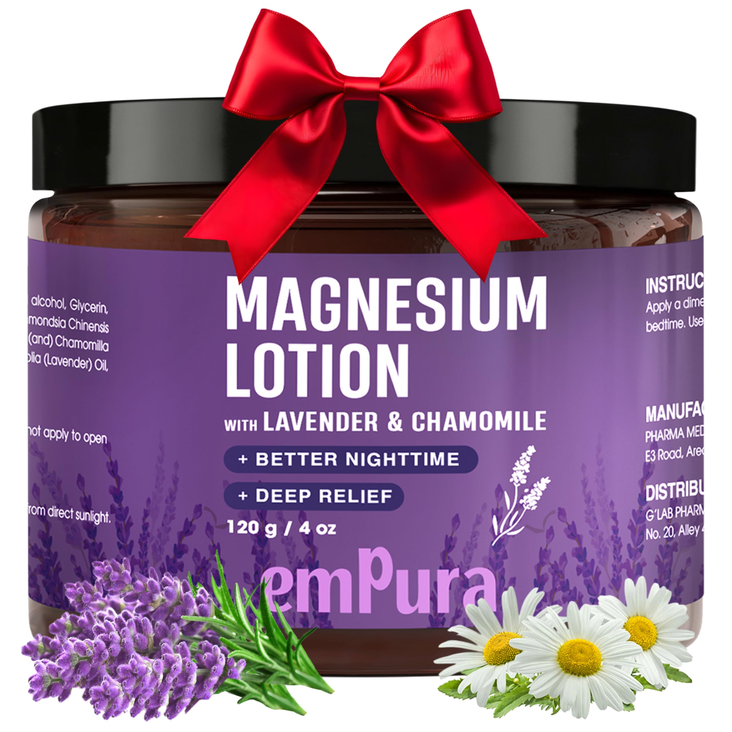 Empura bote magnesio lavanda, ideal para ritual nocturno relajante