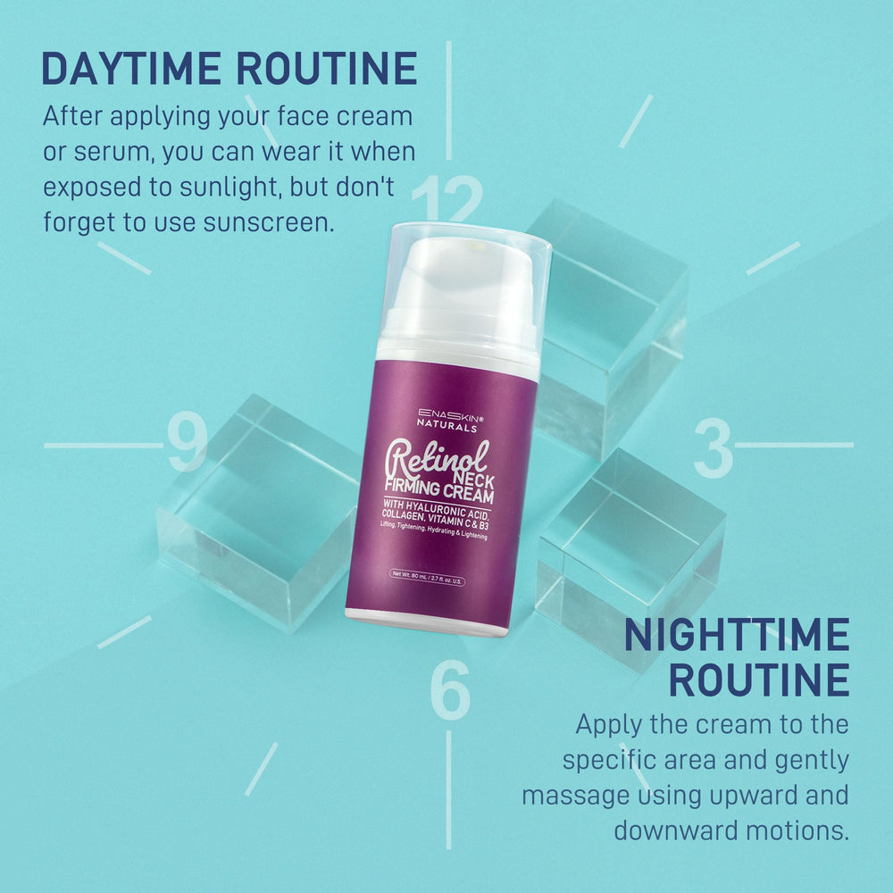 Crème retinol Enaskin Naturals 2,7 oz, rituel quotidien.