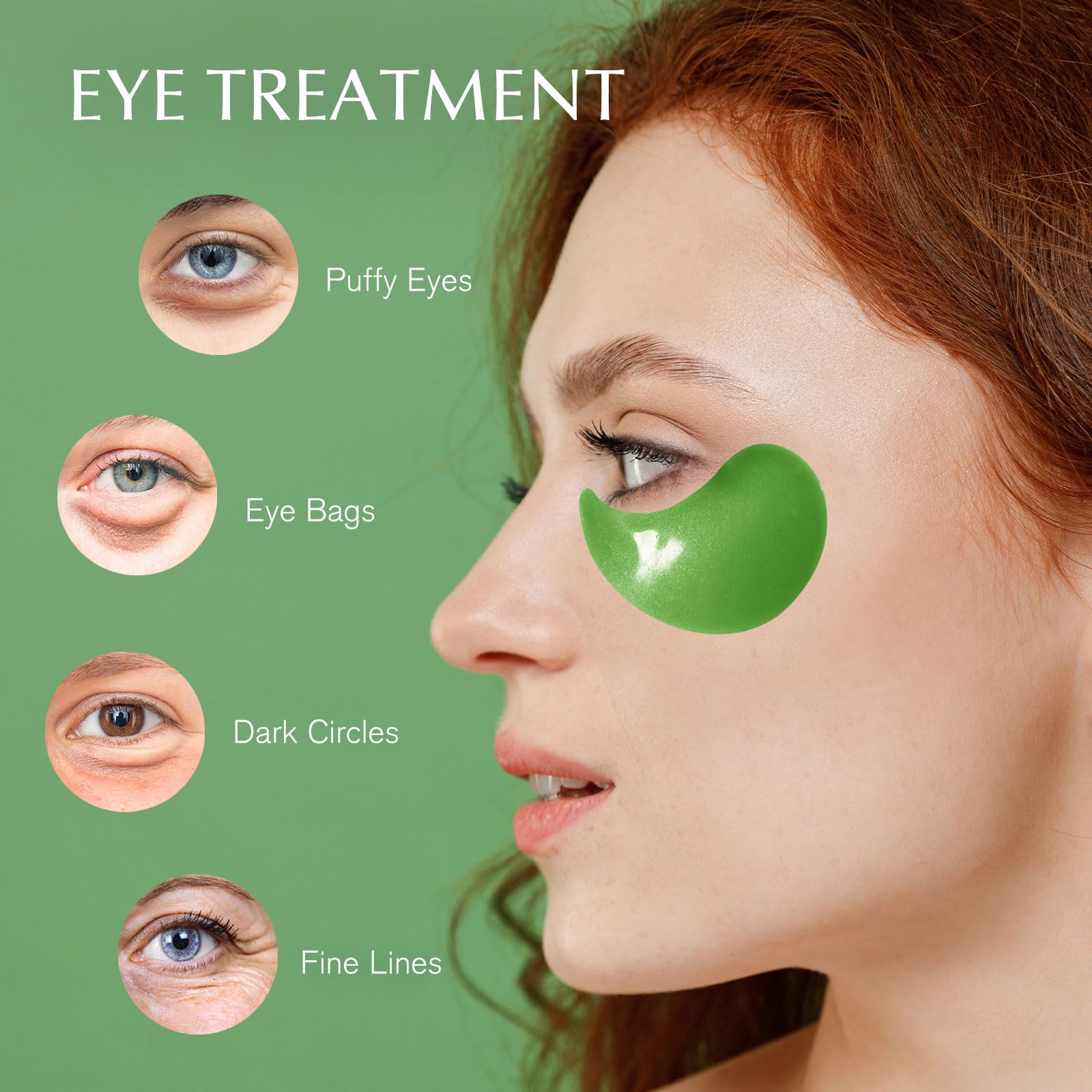Cuidado antiarrugas de Enaskin Naturals mediante parches de ojos.