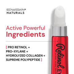 Enaskin Naturals Ojos crema, aplicador de punta para absorción rápida.