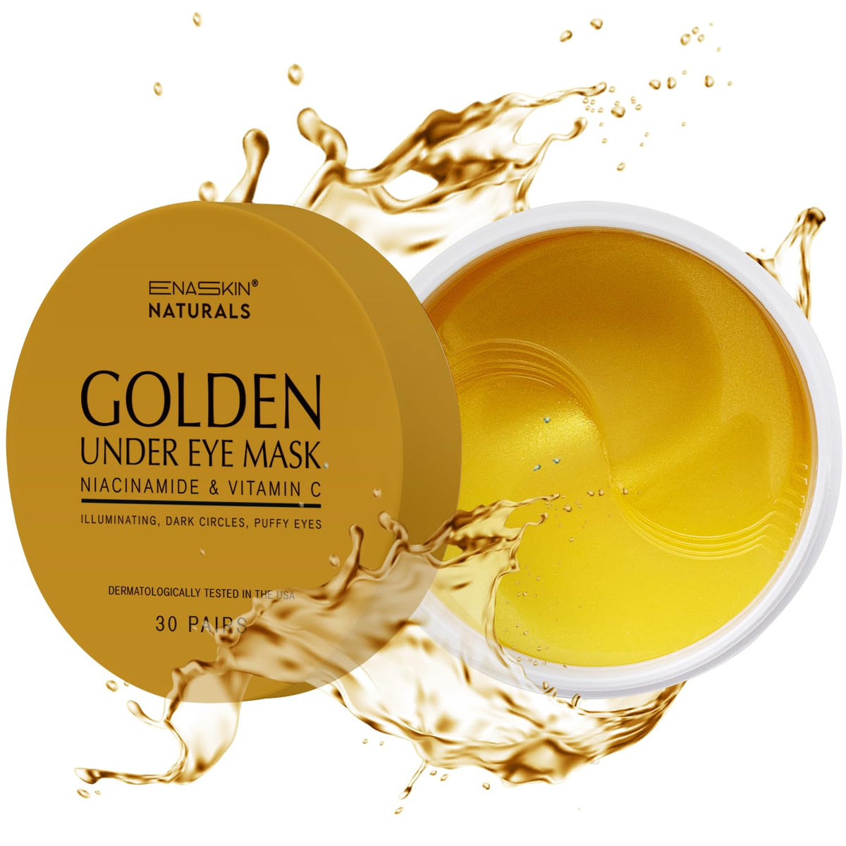 Parches Enaskin Naturals con oro de 24 quilates para ojos revitalizados.