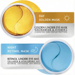 Parche ocular Enaskin Naturals, retinol y oro 24K, para ojos hinchados y ojeras.