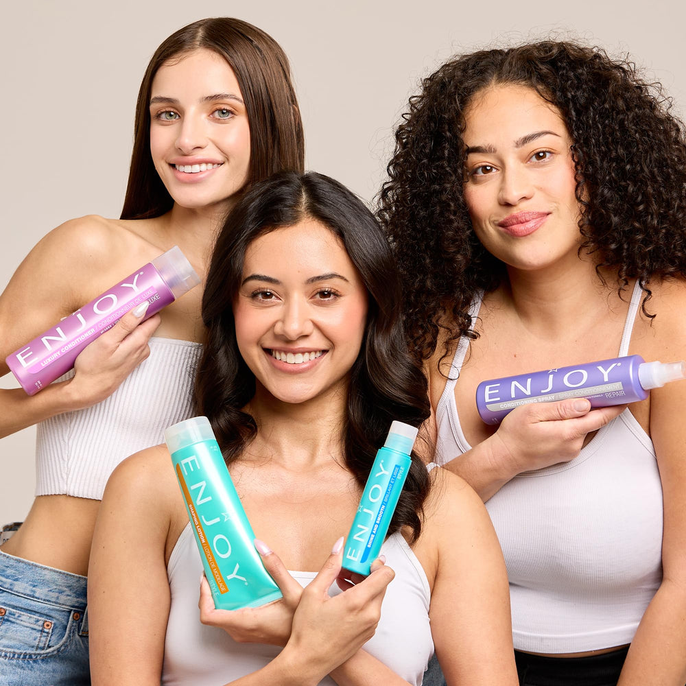 Mantenimiento capilar con Enjoy: limpieza suave y nutrición para el cabello.