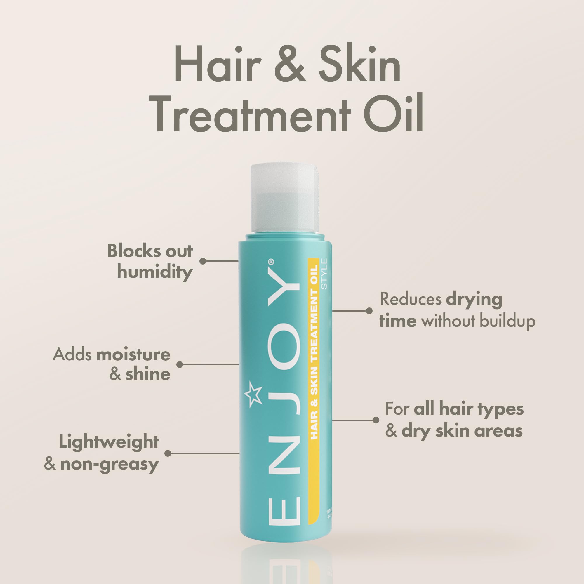 Enjoy Huile Cheveux et Peau – texture légère et absorption rapide.