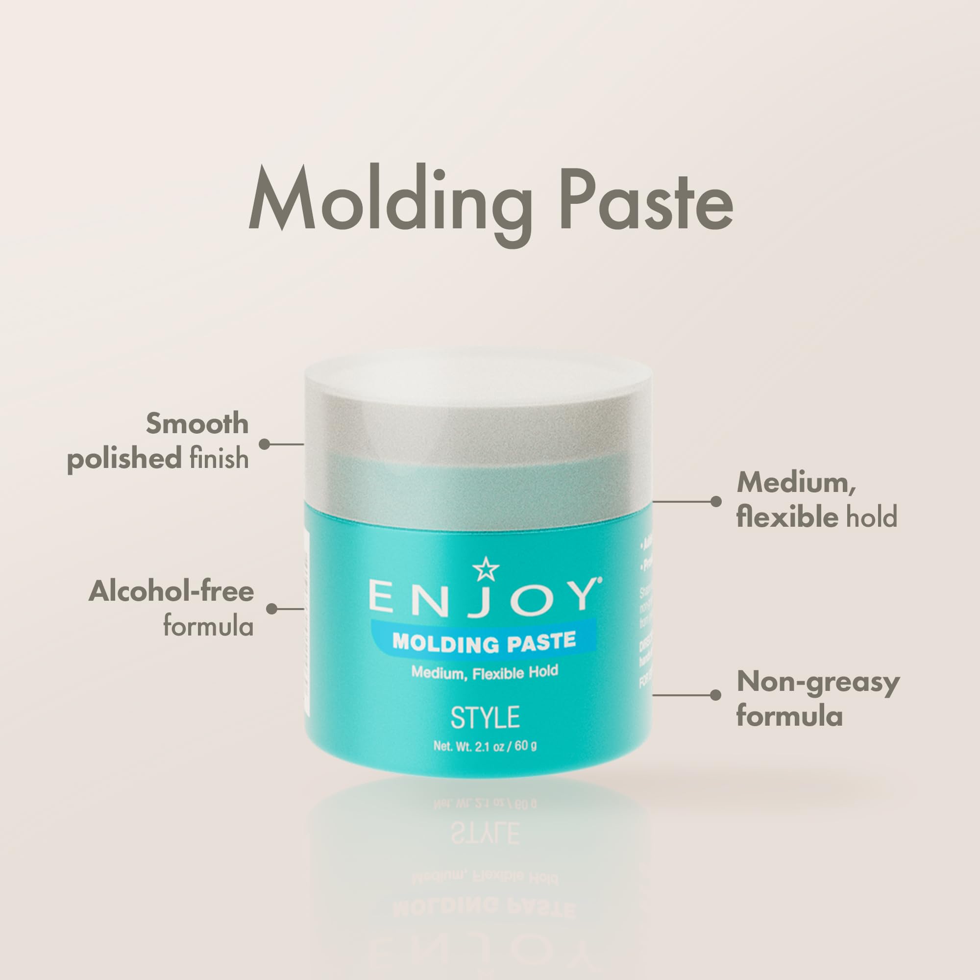 Enjoy Molding Paste ofrece fijación media para formas ajustables.