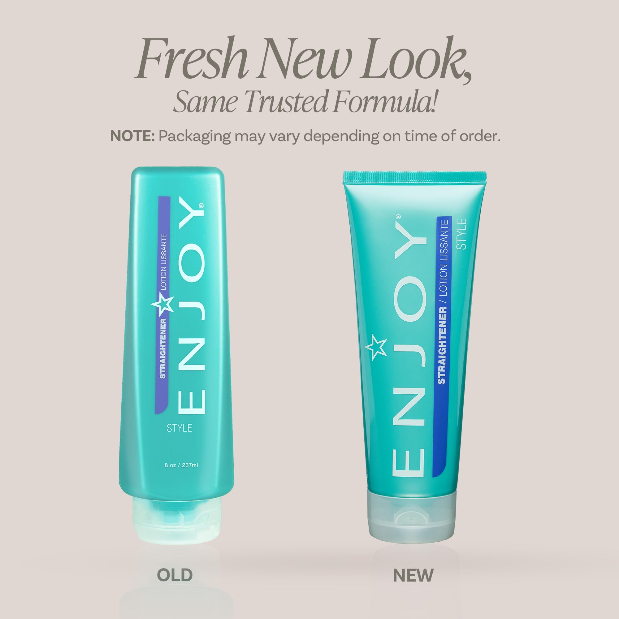 Enjoy Straightener – texture crème prête à appliquer pour discipliner les boucles.