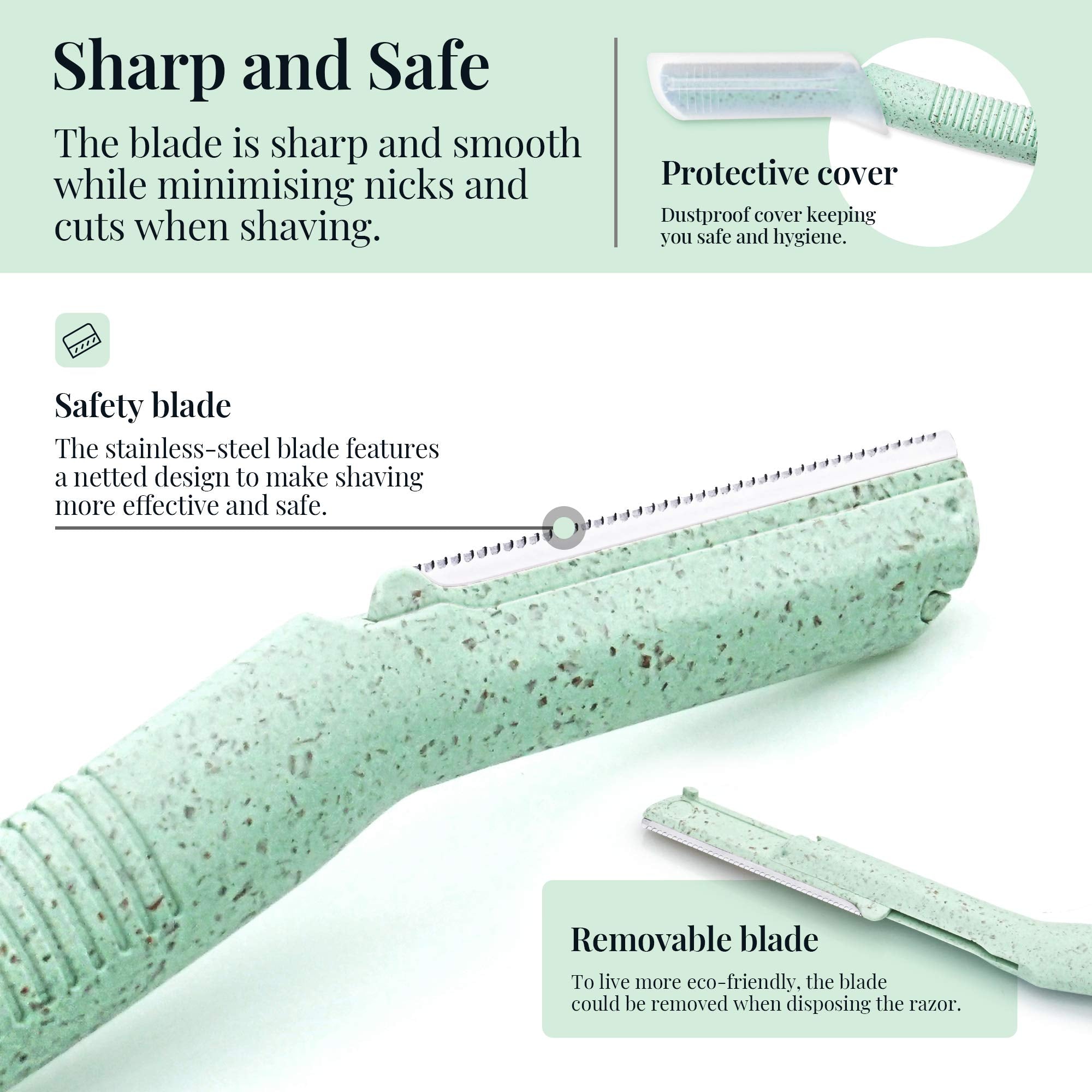 ENNVA Dermaplane Razor hojas desechables: higiene fácil y rápida.