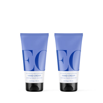 EO Hand Cream French Lavender bottle shows deep hydration for dry hands