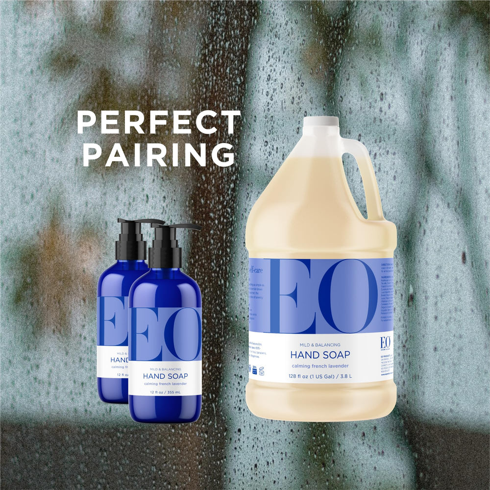 Envase reciclable de EO jabón manos lavanda francesa, opción sostenible.