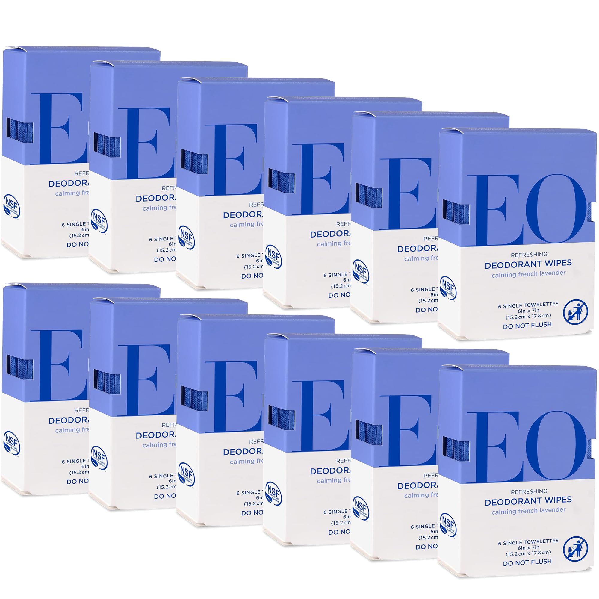 EO toallitas desodorantes con lavanda francesa para uso diario.