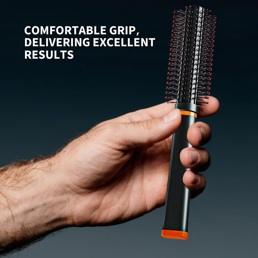 EOICCEOH cepillo redondo barba-controlada, manejo estable para un look pulido.