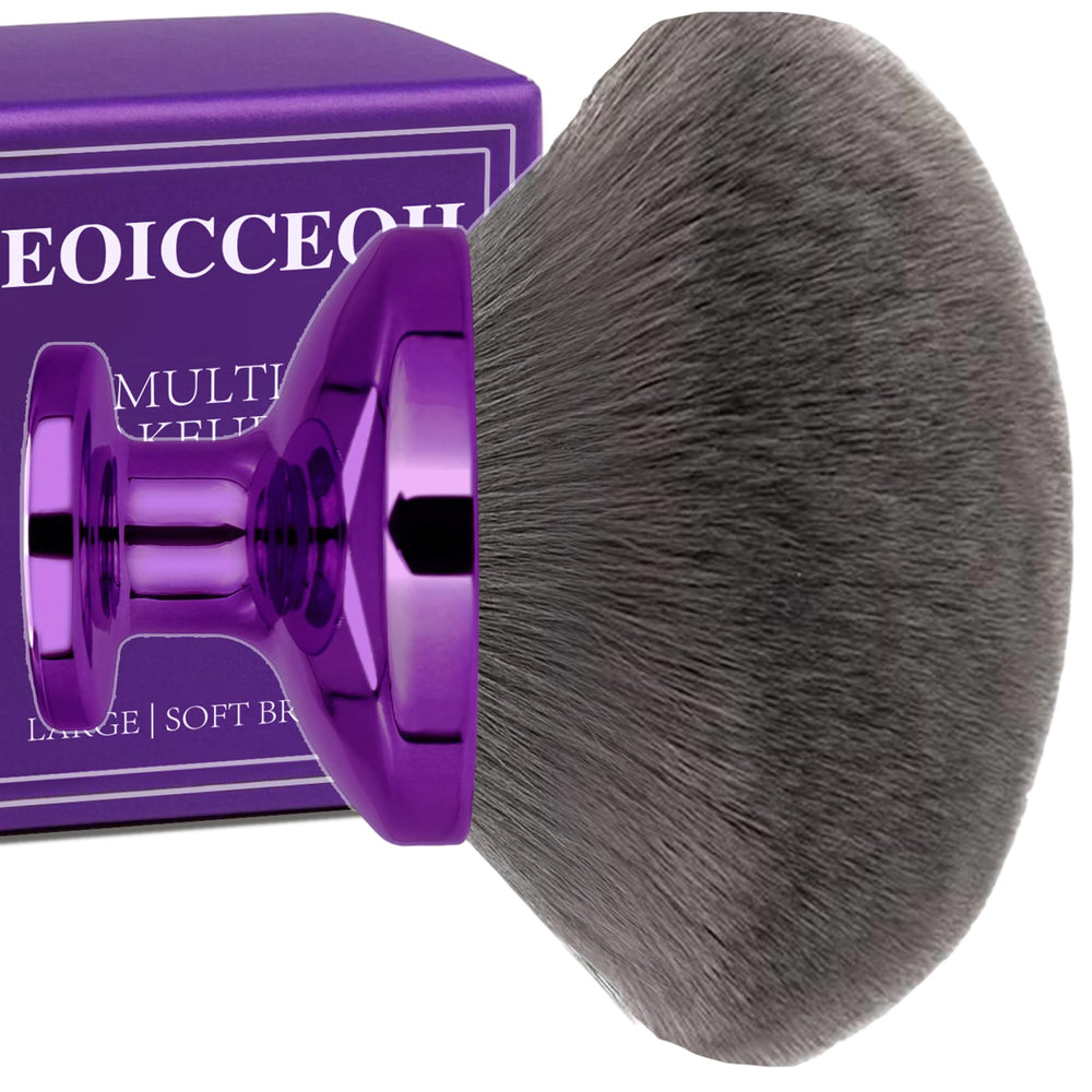 Pincel Kabuki EOICCEOH, cabeza ovalada de 90 mm para cobertura uniforme en cuerpo.