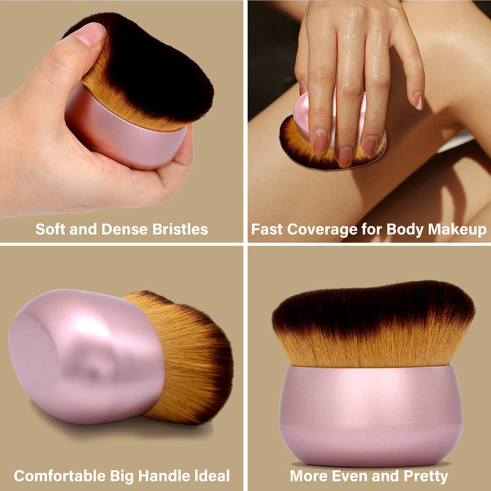 EOICCEOH travel-friendly body brush easy to carry for on-the-go makeup.