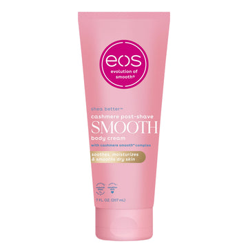 eos Cashmere crema corporal vainilla, textura sedosa para piel suave.