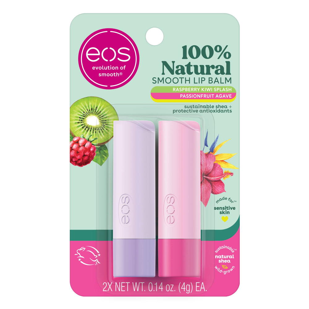 eos bálsamo labial sabor frambuesa-kiwi, hidratación constante