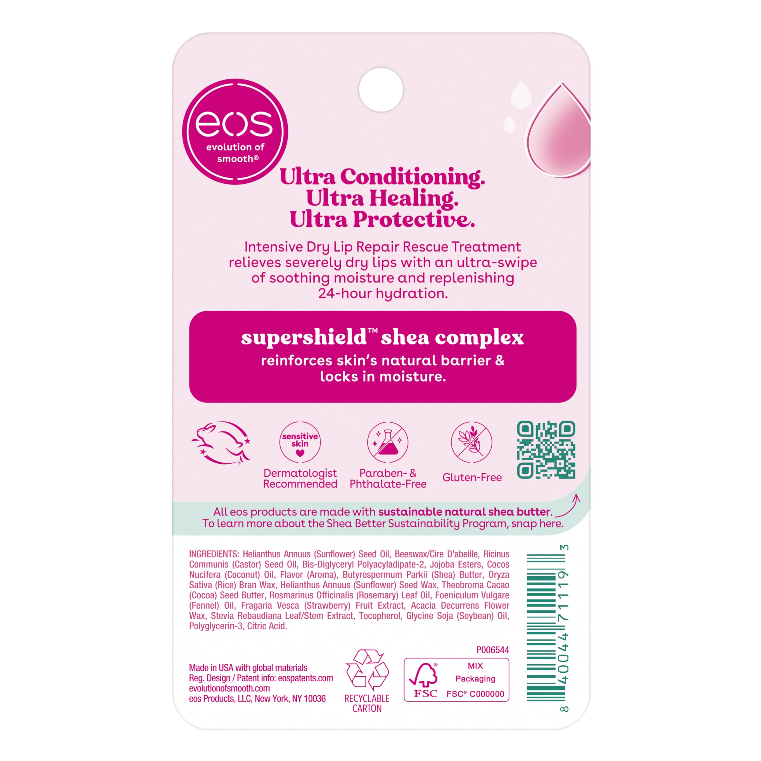 cuidado labial hipoalergénico eos para piel sensible